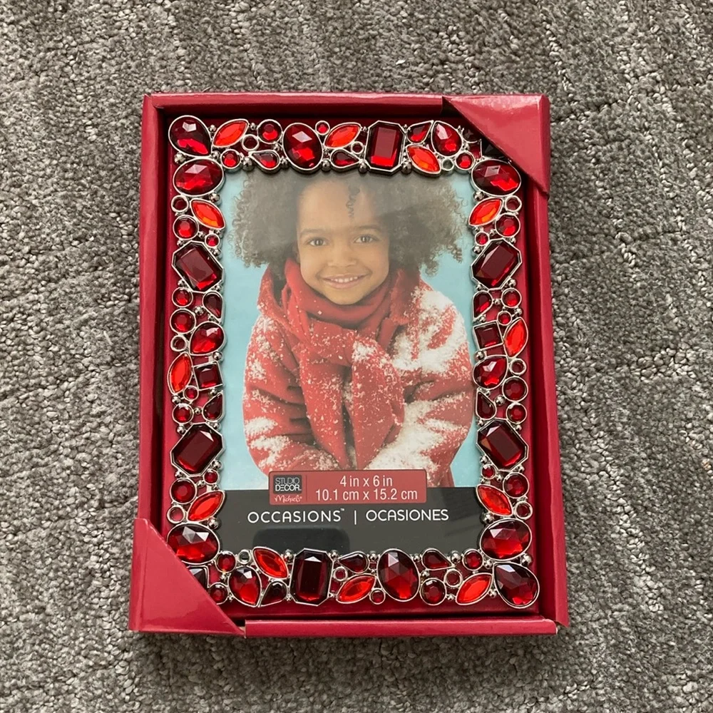 Occasions Picture Frame w/ Red Stones